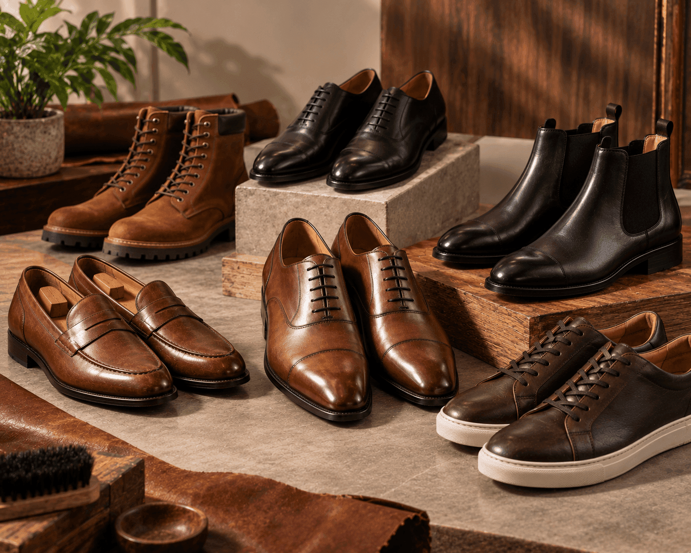 Nepali shoe brands featuring handcrafted leather Oxfords loafers and footwear