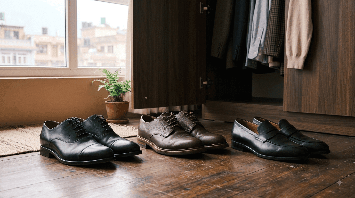 Three versatile leather shoes for Nepali men